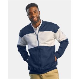 Nautica N17928 Unisex Anchor Fleece Colorblocked Bomber Jacket