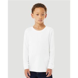 BELLA + CANVAS 3501YCVC Youth Heather CVC Long Sleeve Tee