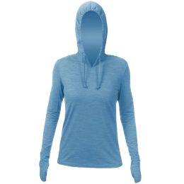 ANETIK WSBRZH0 Women's Breeze Tech Hooded Long Sleeve T-Shirt
