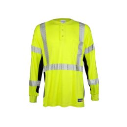 Kishigo F694 Unisex FR Long Sleeve Henley T-Shirt