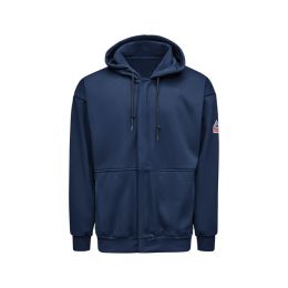 Bulwark SMZ8T Men's Tall Full-Zip Fleece Hooded Sweatshirt