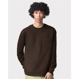 American Apparel 9410 Unisex Super Heavyweight Long Sleeve Pocket Tee