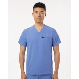 Jaanuu M10002 Men's Platt 3-Pocket Scrub V-Neck Top