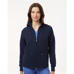 Jaanuu W60001 Women's Ceri Essential Full-Zip 6-Pocket Scrub Jacket