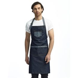 Artisan Collection by Reprime RP127 Domain Contrast Denim Bib Apron