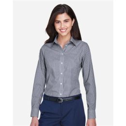Devon & Jones D640W Women's Crown Collection® Gingham Check Woven Dress Shirt