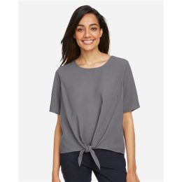 Devon & Jones DP617W Women's Perfect Fit™ Tie Front Blouse