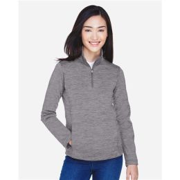 Devon & Jones DG798W Women's Newbury Mélange Fleece Quarter-Zip Pullover