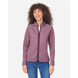CORE365 CE72W Women's Venture Heathered Stripe Full-Zip