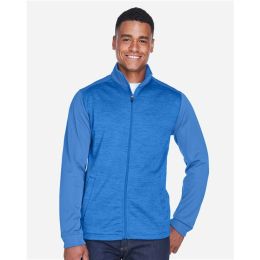 Devon & Jones DG796 Men's Newbury Colorblock Mélange Fleece Full-Zip jacket