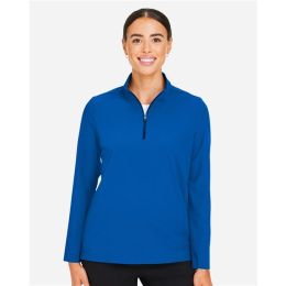 Devon & Jones DG410W Women's CrownLux Performance® Windsor Welded Quarter-Zip Pullover