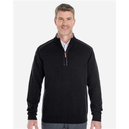 Devon & Jones DG478 Men's Manchester Fully-Fashioned Quarter-Zip Pullover Sweater