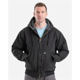 Berne Apparel HJ317 Men's Highland Flex180® Washed Duck Hooded Work Jacket