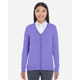 Devon & Jones DG478W Women's Manchester Fully-Fashioned Full-Zip Cardigan Sweater