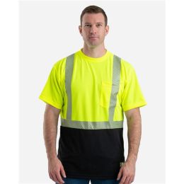 Berne Apparel HVK017 Unisex Hi-Vis Class 2 Color Blocked Pocket T-Shirt
