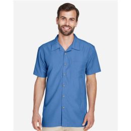 Harriton M560 Men's Barbados Textured Camp Shirt
