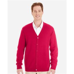 Harriton M425 Men's Pilbloc™ V-Neck Button Cardigan Sweater