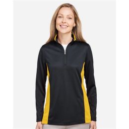 Harriton M786W Women's Flash Snag Protection Plus IL Colorblock Quarter-Zip Pullover