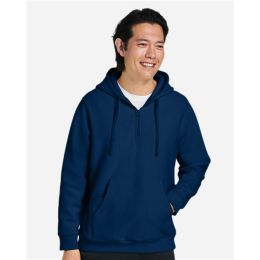 Team 365 TT97 Unisex Zone HydroSport™ Heavyweight Quarter-Zip Hooded Sweatshirt