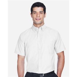 Harriton M600S Men's Oxford Short Sleeve with Stain-Release