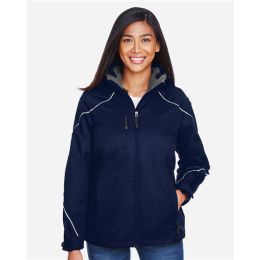 North End 78196 Women's Angle 3-in-1 Jacket with Bonded Fleece Liner