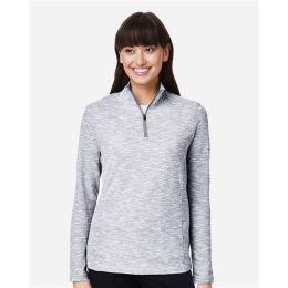 North End NE415W Women's Eclipse Jacquard Quarter-Zip Pullover