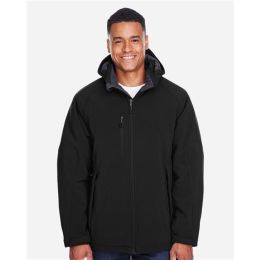 North End 88159 Men's Glacier Insulated Three-Layer Fleece Soft Shell Hood Jacket with Detachable Hood
