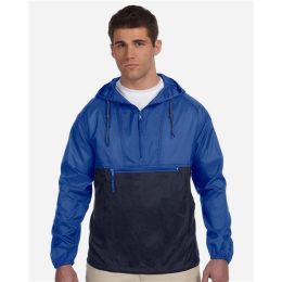 Harriton M750 Unisex Packable Hooded Nylon Jacket