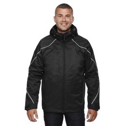 North End 88196T Men's Tall Angle 3-in-1 Jacket with Bonded Fleece Liner