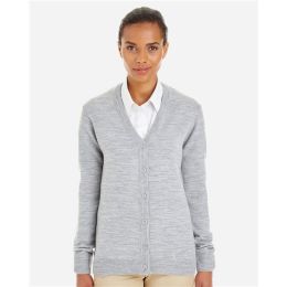 Harriton M425W Women's Pilbloc V-Neck Button Cardigan Sweater