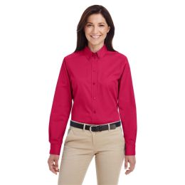 Harriton M581W Women's Foundation Cotton Twill Shirt with Teflon