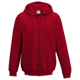 AWDis JHA050 Unisex Midweight College Full-Zip Hooded Sweatshirt