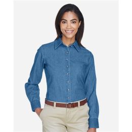 Harriton M550W Women's Denim Shirt
