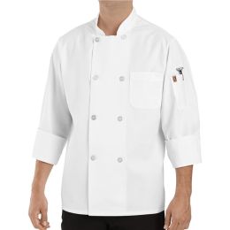 Chef Designs 0413 Button Chef Coat with Thermometer Pocket