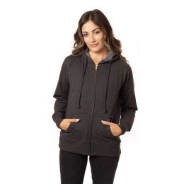 econscious EC4580 Women's Heathered Full-Zip Hooded Sweatshirt