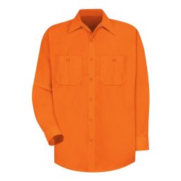 Red Kap SS14 Men's Enhanced Visibility Long Sleeve Work Shirt