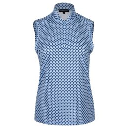 Swannies SW8100L Women's Amber Quarter-Zip Sleeveless Polo