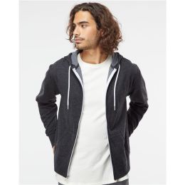 Independent Trading Co. AFX90UNZ Unisex Lightweight Full-Zip Hooded Sweatshirt