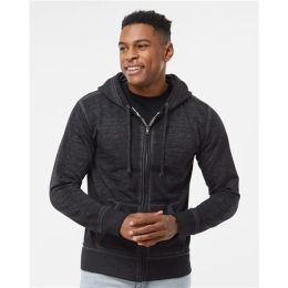 J. America 8916 Men's Vintage Zen Fleece Full-Zip Hooded Sweatshirt