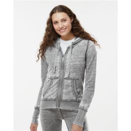 J. America 8913 Women's Zen Fleece Full-Zip Hooded Sweatshirt