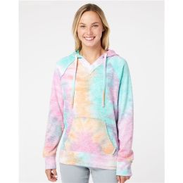 MV Sport W1162 Women’s Courtney Burnout V-Notch Hooded Sweatshirt