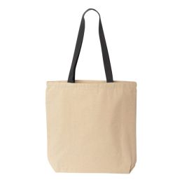 Liberty Bags 8868 Natural Tote with Contrast-Color Handles