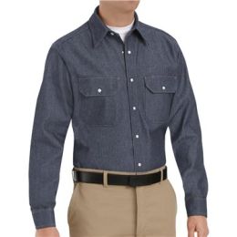 Red Kap SD78 Men's Deluxe Denim Long Sleeve Shirt