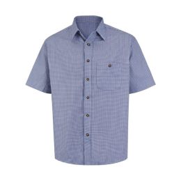 Red Kap SP84 Men's Mini-Plaid Uniform Short Sleeve Shirt
