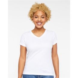 LAT 3507 Women's Fine Jersey V-Neck Tee