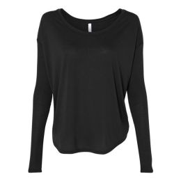 BELLA + CANVAS 8852 Women’s Flowy 2x1 Ribbed Long Sleeve Tee