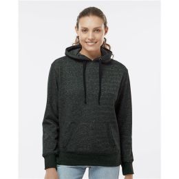 J. America 8860 Women’s Glitter French Terry Hooded Sweatshirt