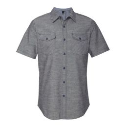 Burnside 9255 Men's Chambray Short Sleeve Shirt