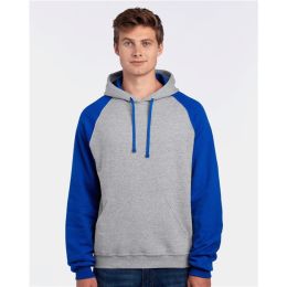 JERZEES 96CR Unisex Nublend® Colorblocked Raglan Hooded Sweatshirt
