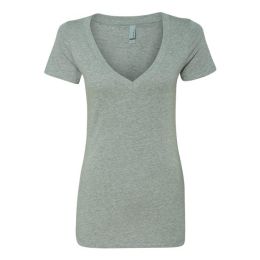 Next Level 6640 Women’s CVC Deep V-Neck T-Shirt